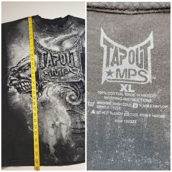 Tapout MPS Y2K Gorilla Men's Black Graphic T-Shirt MMA XL - Picture 8 of 8